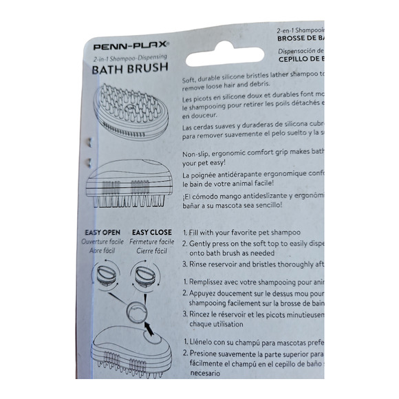 Penn Plax Dog Grooming Bath Brush Shampoo-Dispensing Grooming Brush, Easy Use - Picture 5 of 5